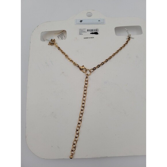 Lane Bryant Jewelry Set Necklace And 2 Pairs Earrings Dark pink Rope Beaded - Picture 4 of 6